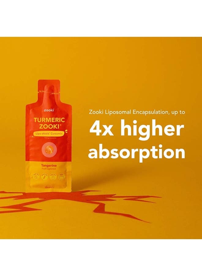 Zooki Liposomal Turmeric 750mg Curcumin – Tangerine Flavor – High Absorption Liquid Sachets – Antioxidant & Joint Support – 14 Sachets - Image 4